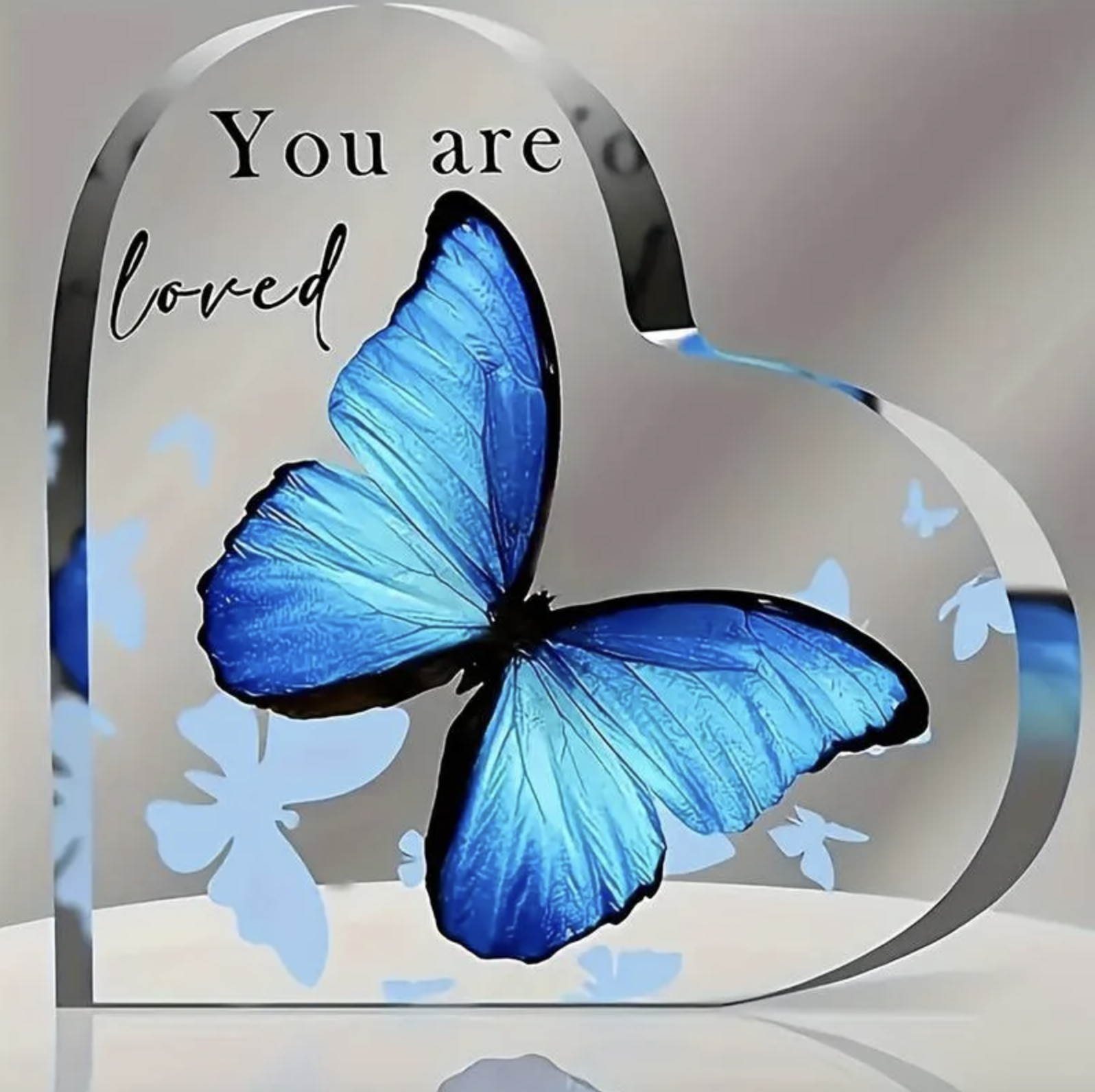 Herinneringshart met Blauwe Vlinder