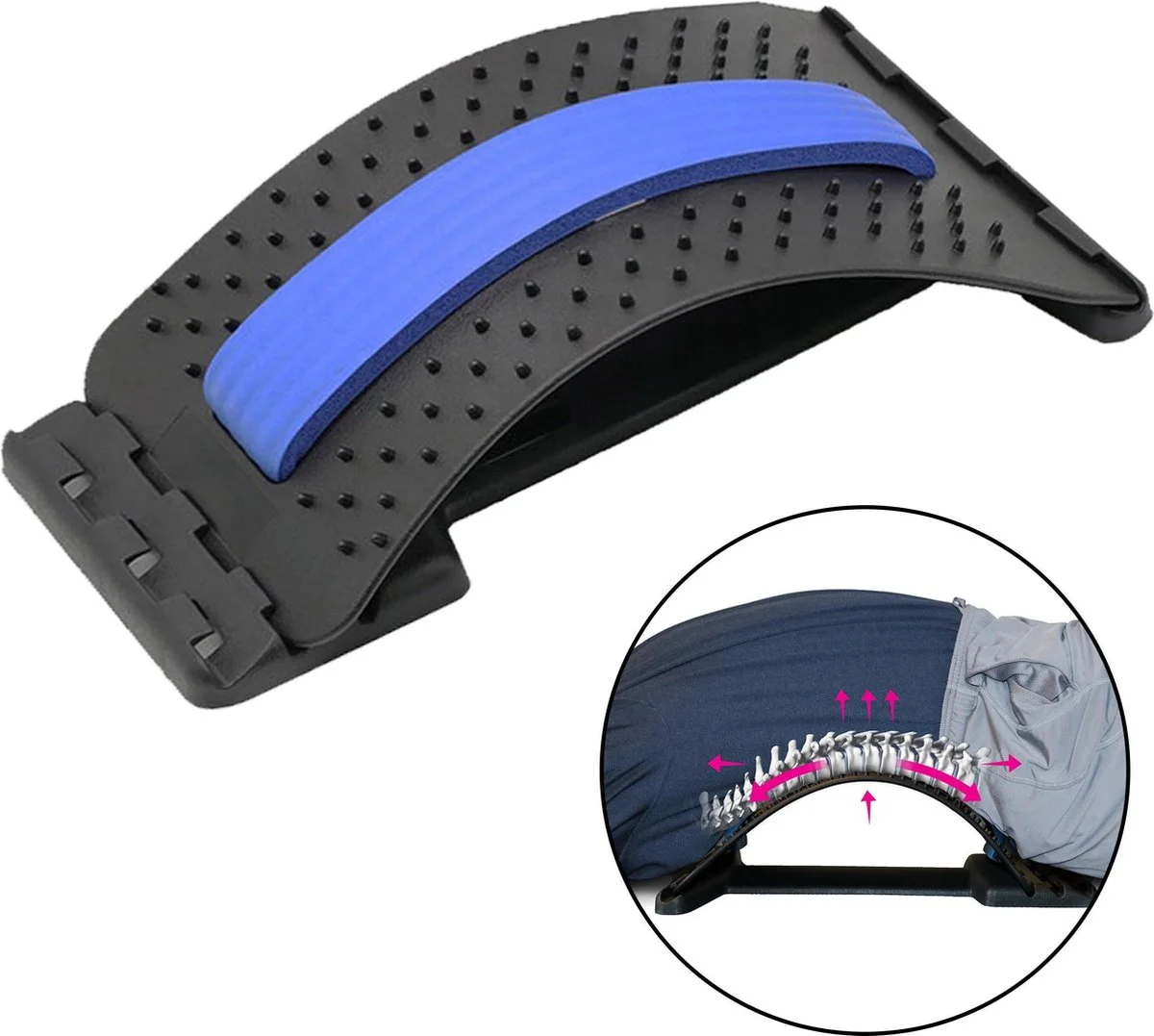 Rug stretcher met acupressuurpunten
