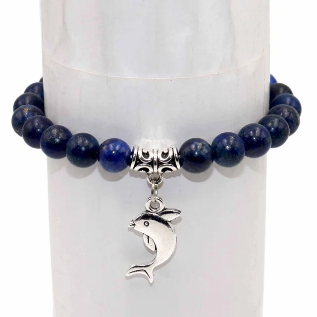 Lapis Lazuli Armband met Dolfijn Bedel