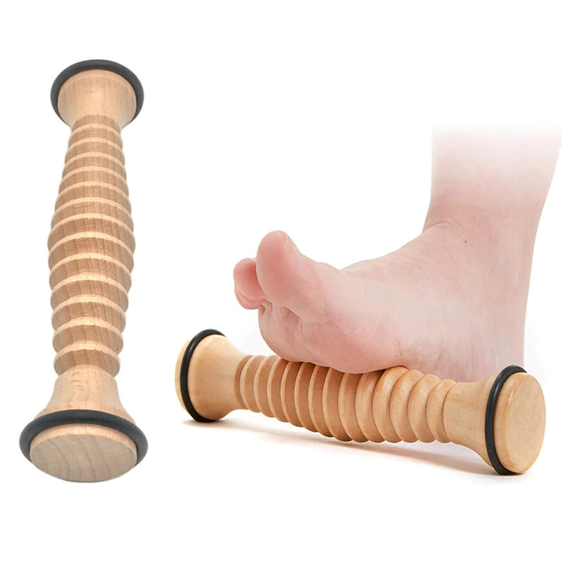 Houten voetmassage roller