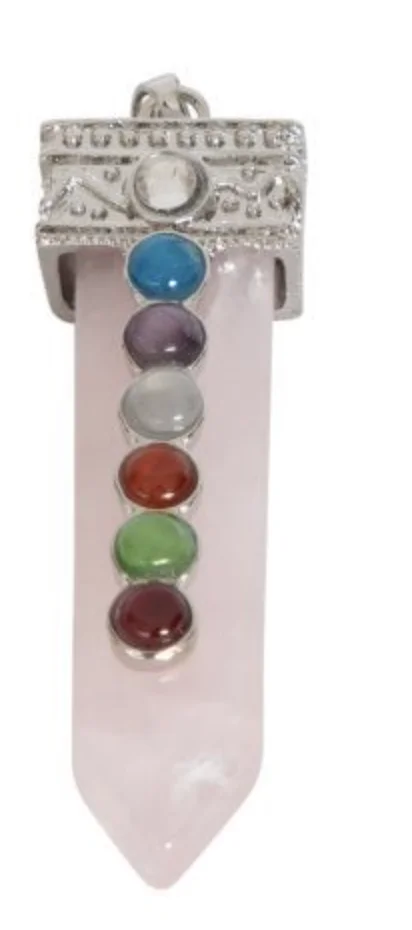 Rozenkwarts Chakra Pendel