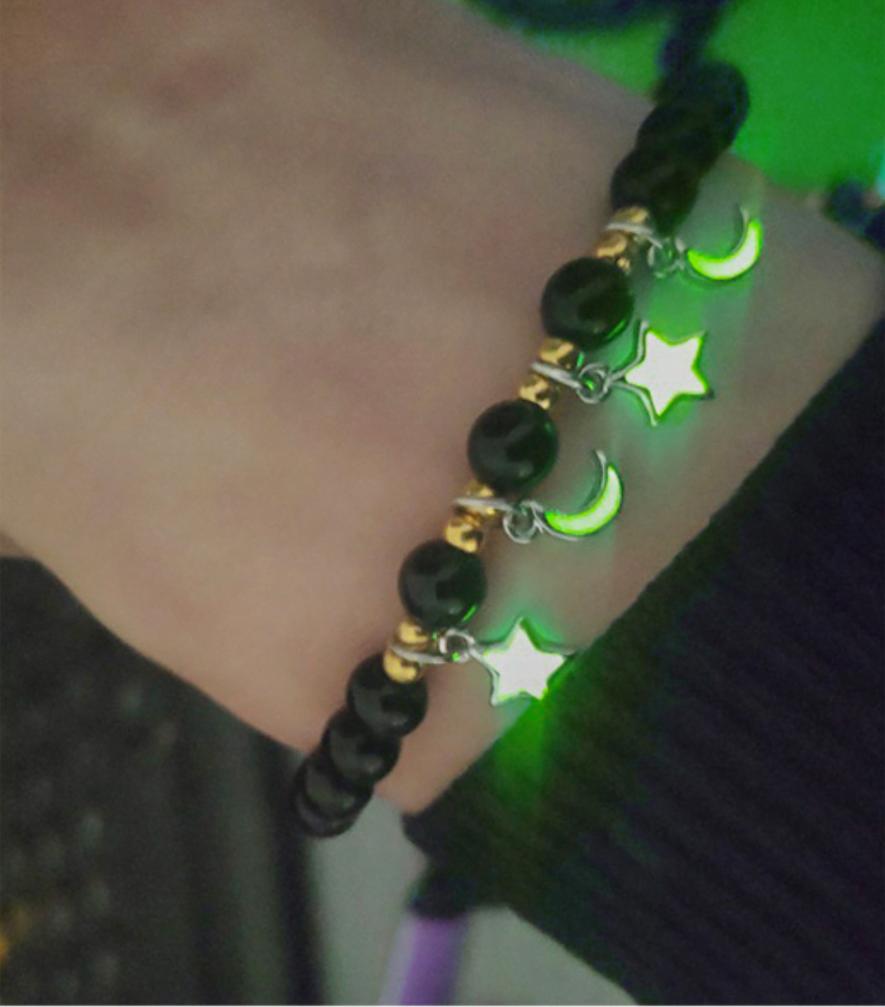 Armband Zwart (glow in the dark)