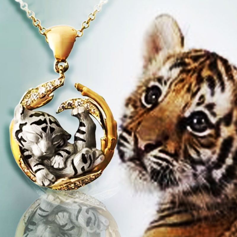 Tijgerwelpje Hanger aan Ketting