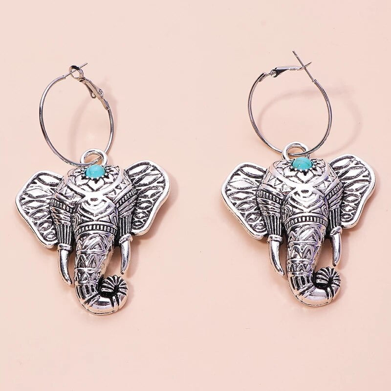 Turkoois Olifant Oorbellen