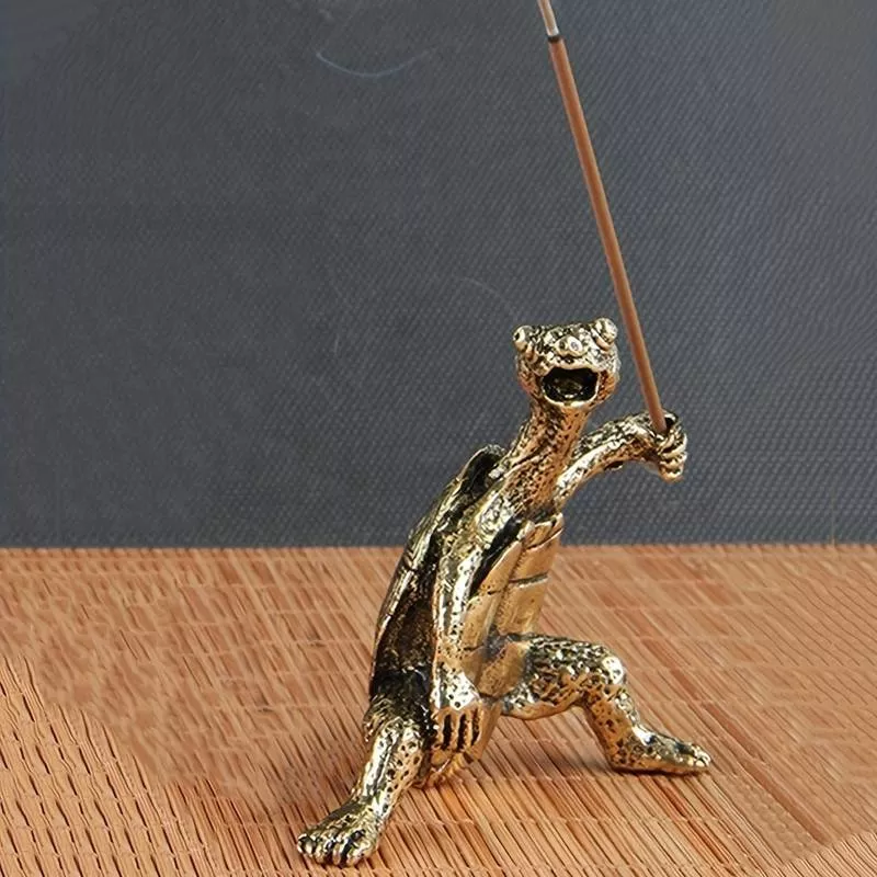 Koperen Wierookhouder - Schildpad Design